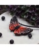 Wisiorek motyl - czerwono czarny