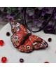 Motyl - naszyjnik w odcieniach czerwieni