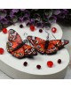 Motyl - kolczyki w odcieniach czerwieni