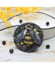 Pszczółka - wisiorek czarno złoty