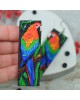Duże, kolorowe kolczyki - papuga ara